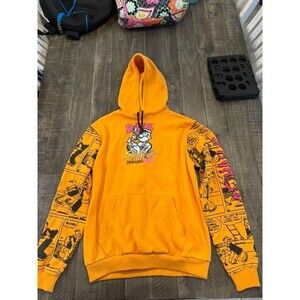Savage Drip King Popeye Orange Hoodie Pullover  w/ Pockets/ Sz L‎